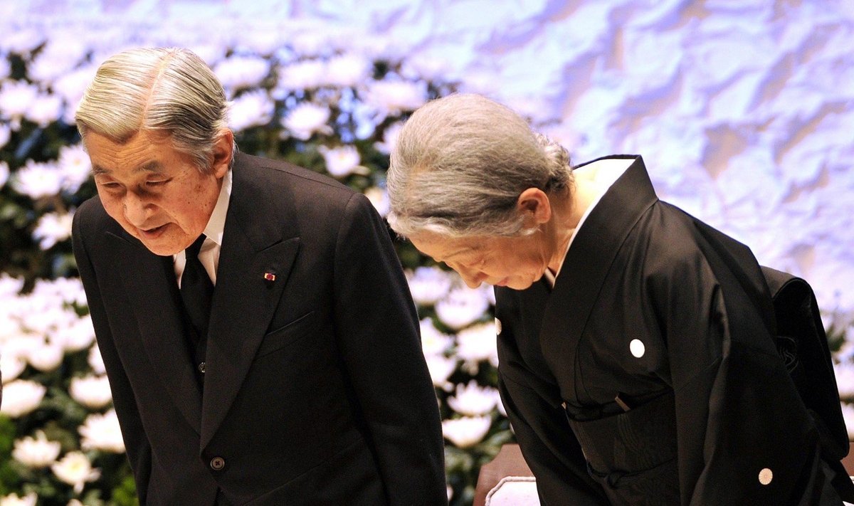 Japonijos imperatorius Akihito ir jo žmona Michiko