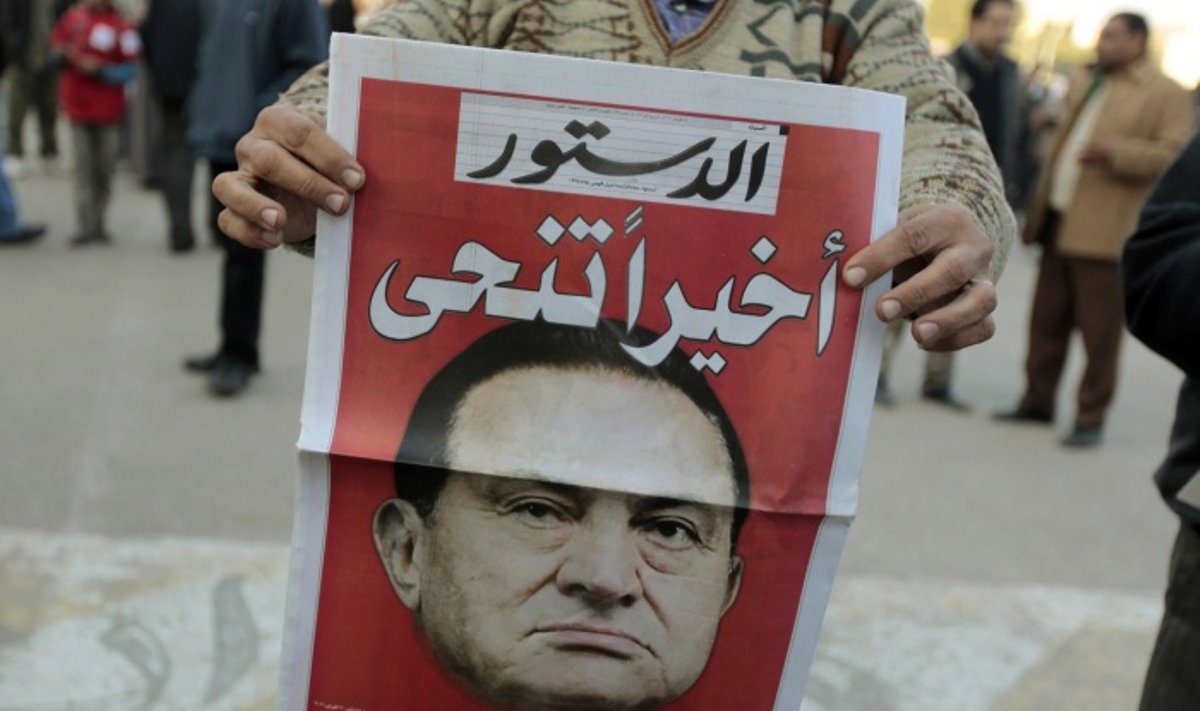 Protestas prieš Egipto vadovą H. Mubaraką