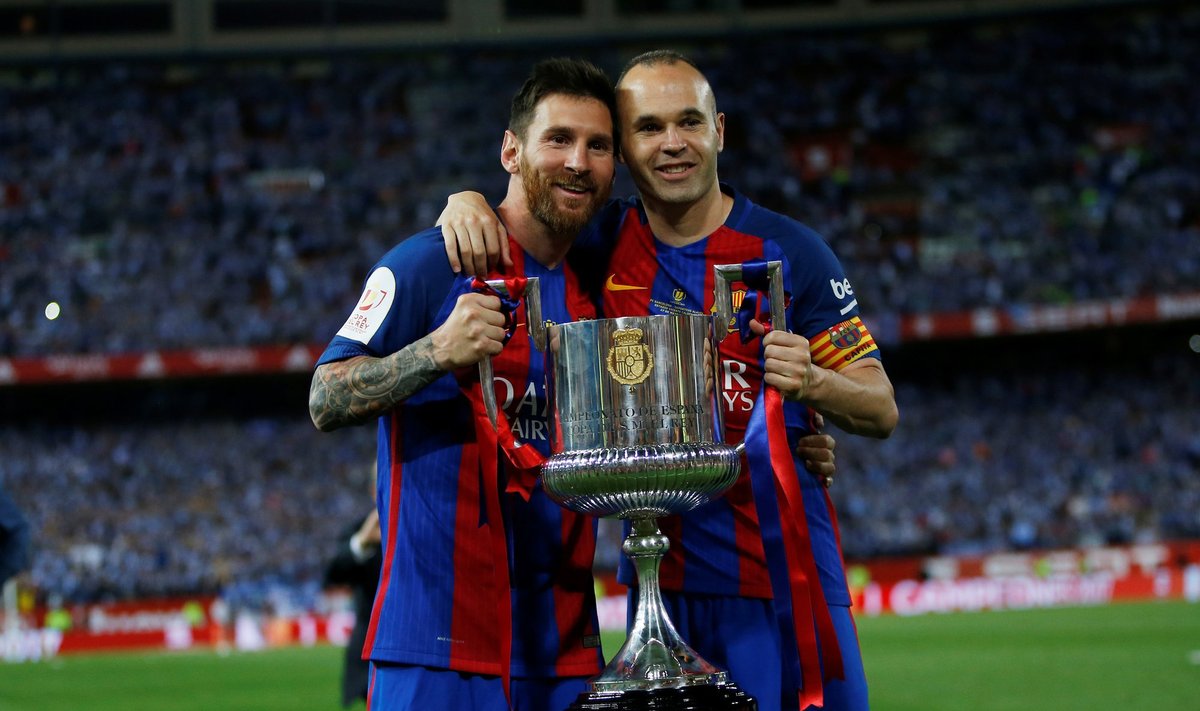 Lionelis Messi ir Andresas Iniesta