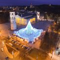 Взгляните на рождественскую елку в Вильнюсе с высоты птичьего полета
