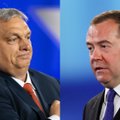 Apie Ukrainą pasisakiusiam Orbanui – Medvedevo pagyros: šaunuolis