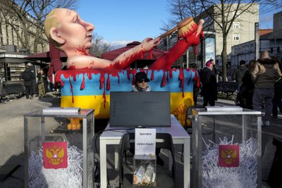 Protestas prie Rusijos ambasados Berlyne