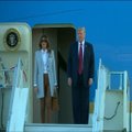 JAV prezidentas Trumpas su žmona sekmadienį atvyko į Helsinkį