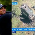 Golfo žvaigždę Woodsą iš sudaužyto automobilio traukė ugniagesiai – pasisekė, kad liko gyvas