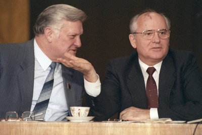 Michailas Gorbačiovas ir Algirdas Brazauskas 1990 m. sausis