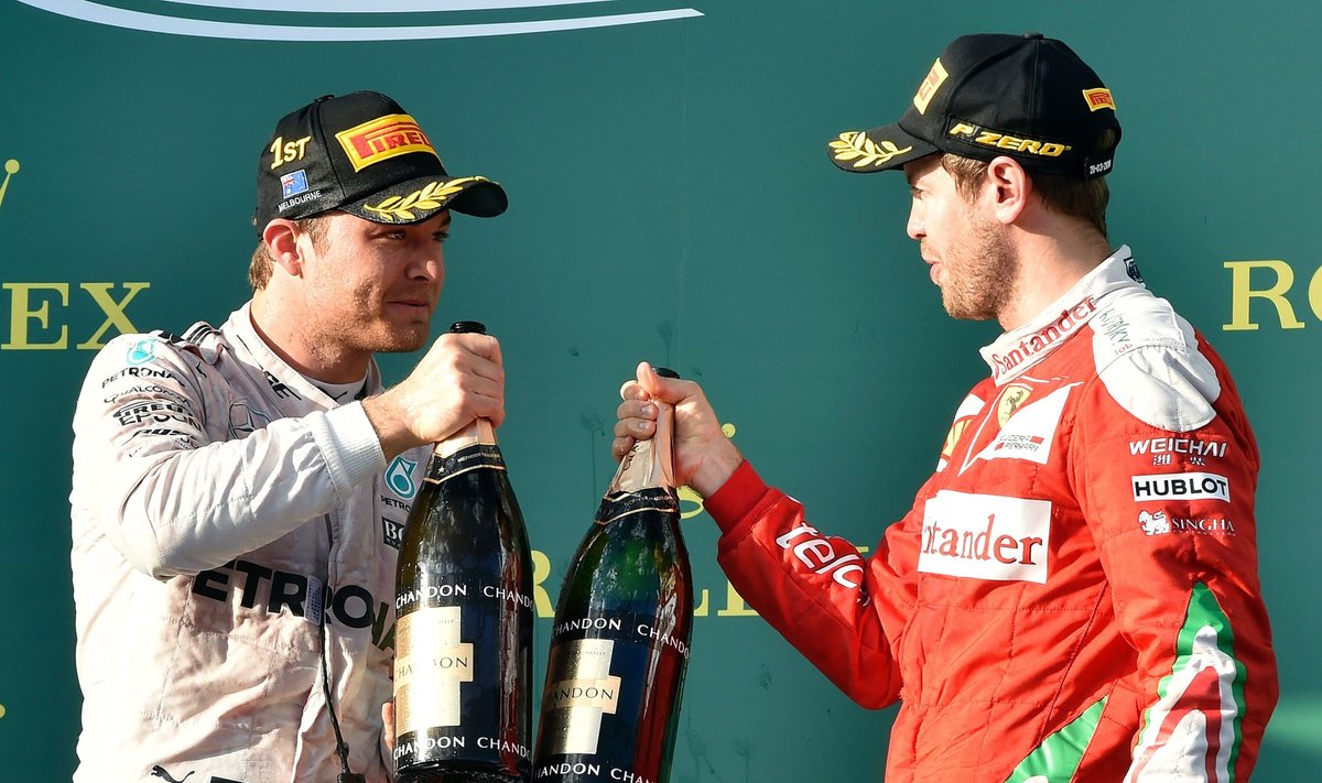 Nico Rosbergas ir Sebastianas Vettelis