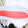 В Паневежисе на здании муниципалитета вывесили исторический флаг Беларуси