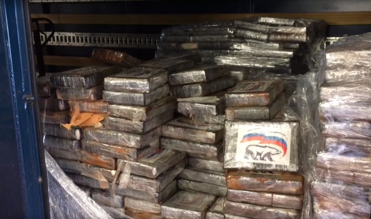 В Бельгии задержаны 2 тонны кокаина с логотипом "Единой России"