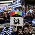 Graikai protestavo prieš tos pačios lyties santuokas ir įsivaikinimą