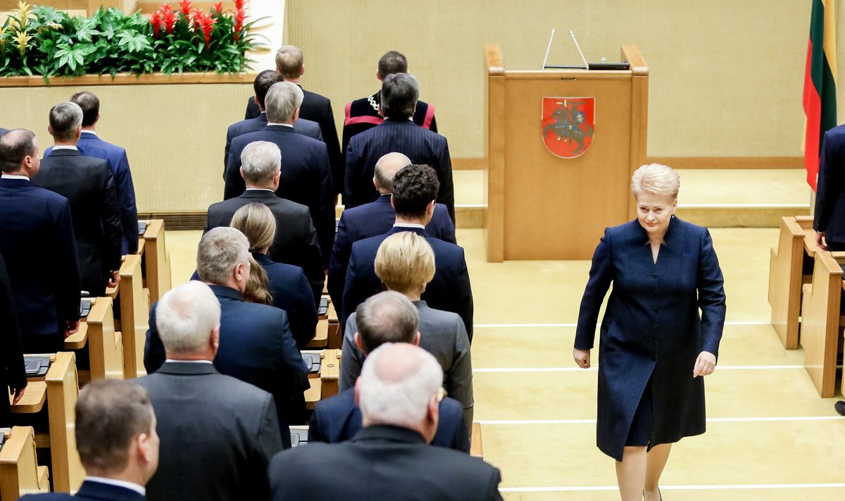 After the speach at the first session of the new Seimas of 2016-2020