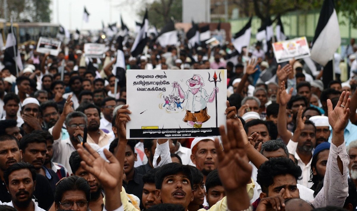 Indijoje planuojami nauji dideli protestai prieš pilietybės įstatymą