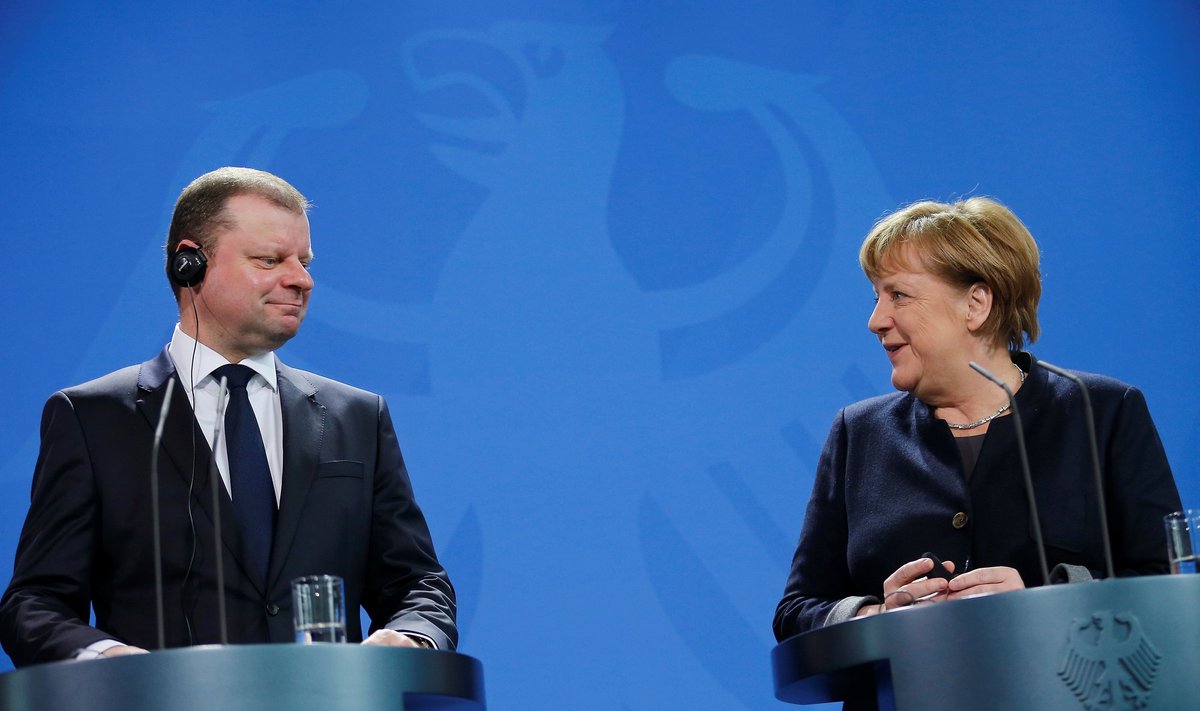Angela Merkel ir Saulius Skvernelis
