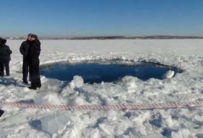 Čeliabinsko meteoras nukrito į ežerą