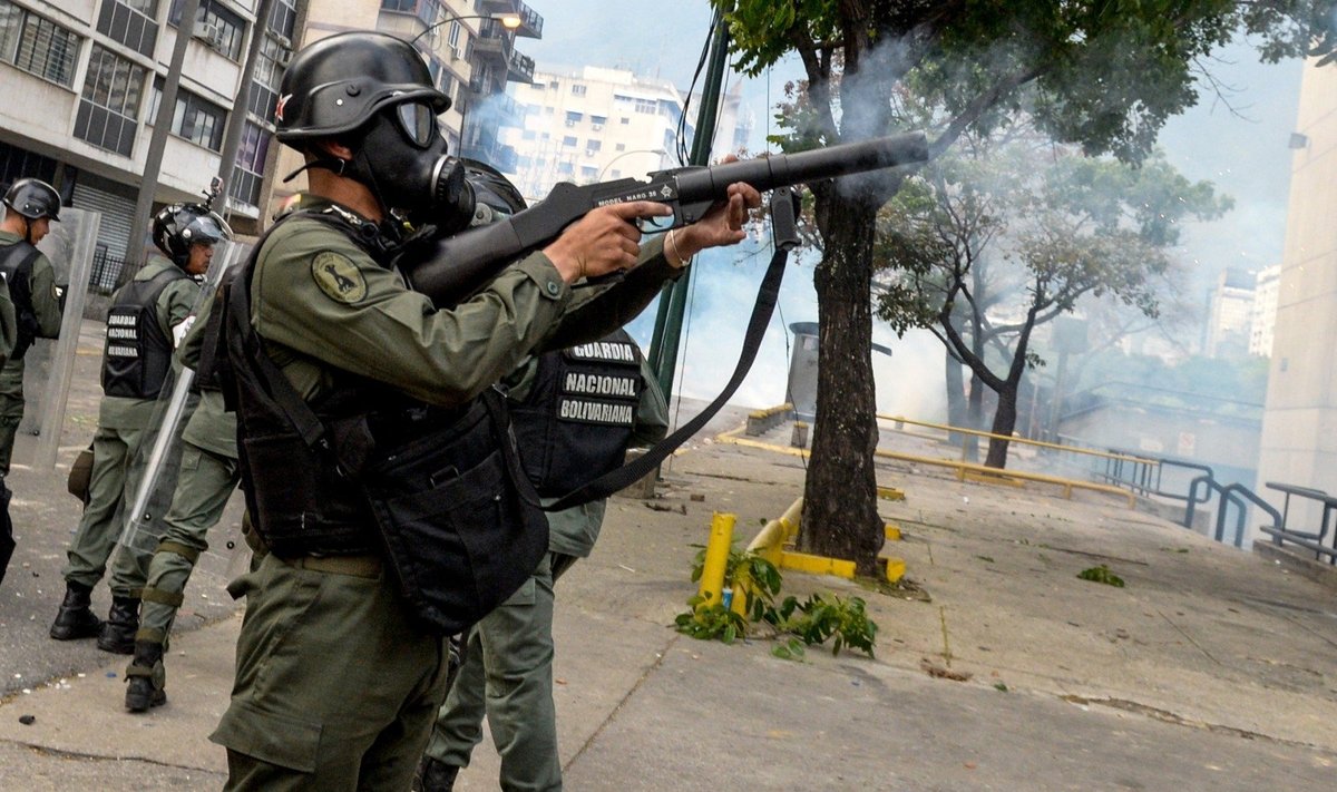Policijos ir protestuotojų susirėmimai Venesueloje