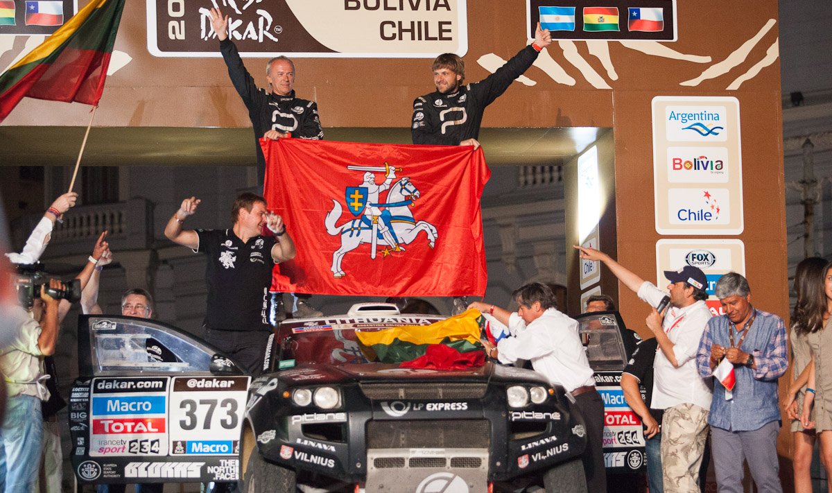 Iškilmingas Dakaro ralio podiumas