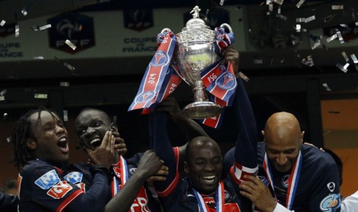 "Paris Saint Germain" klubo futbolininkai iškovojo Prancūzijos taurę