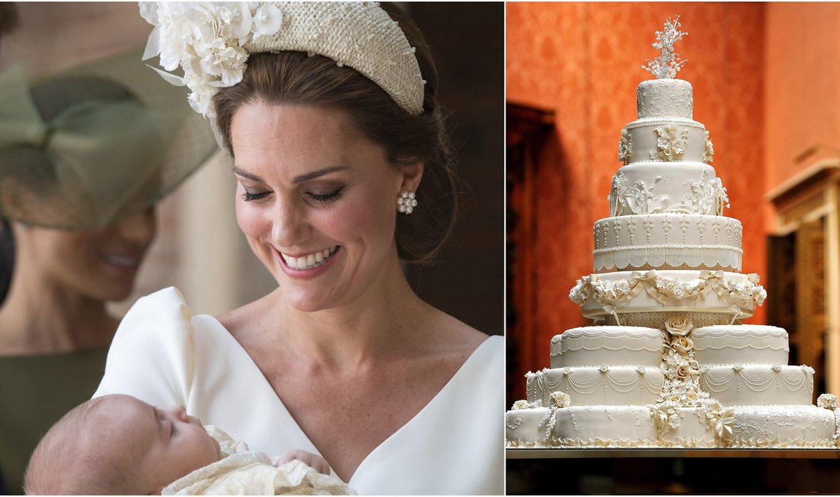 Princo Louiso krikštynos ir Williamo bei Kate vestuvių tortas