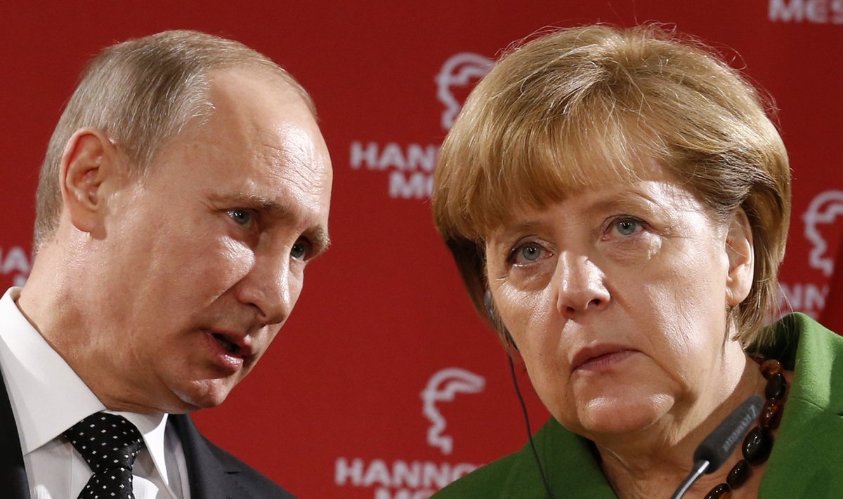 Vladimiras Putinas ir Angela Merkel