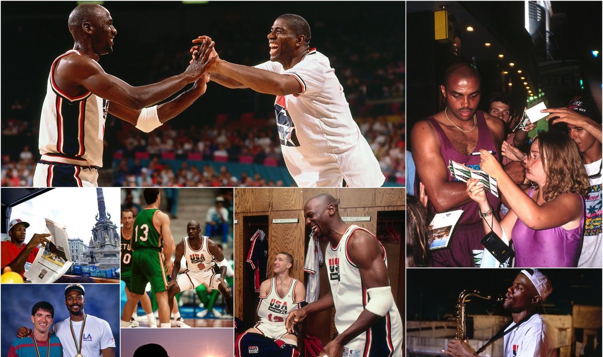 1992-ųjų JAV krepšinio rinktinė Barselonos olimpiadoje / Foto: Getty images