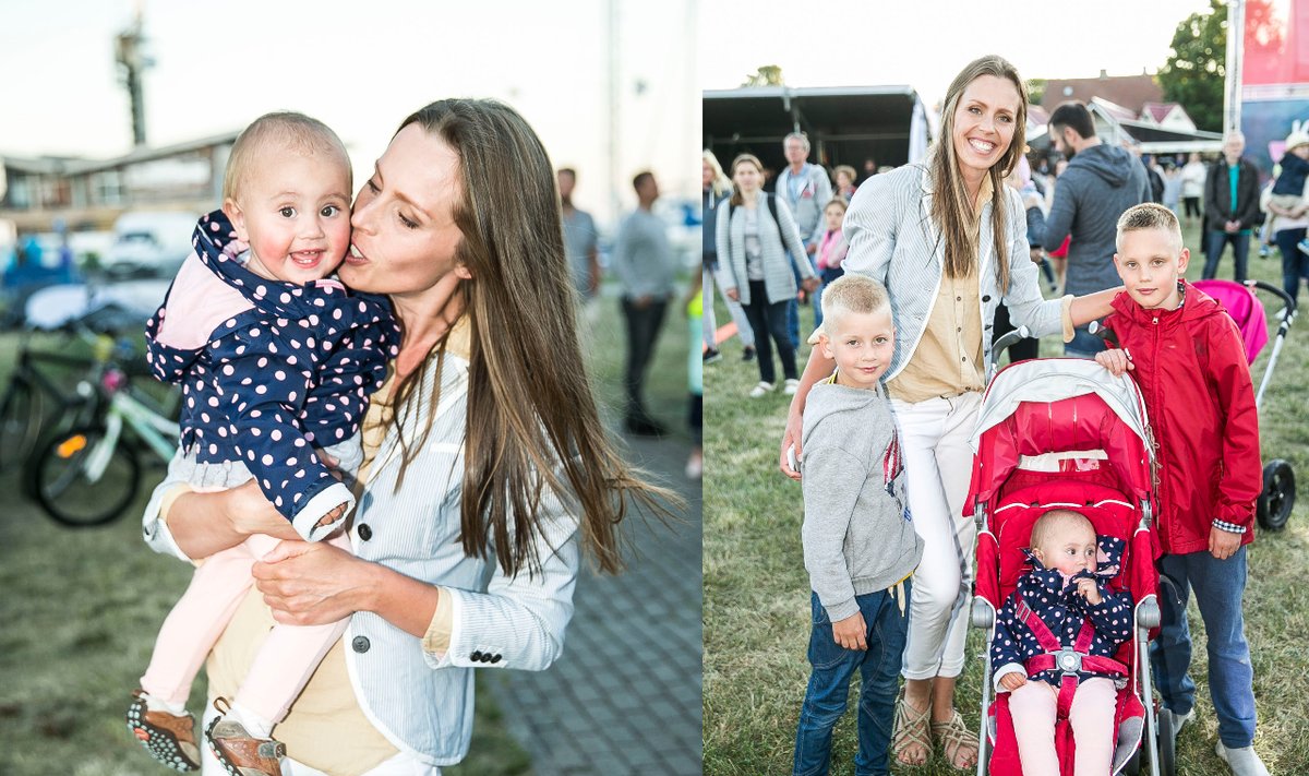 Vaida Grikšaitė-Česnauskienė su vaikais / FOTO: Vigantas Ovadnevas