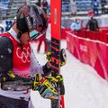 Galingas startas olimpinėse žaidynėse Lietuvos kalnų slidininkui baigėsi trauma