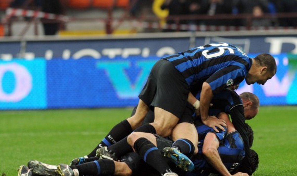 "Inter" klubo futbolininkai džiaugiasi pergale