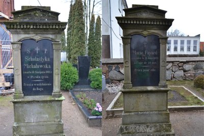 Grafų Tiškevičių šeimos guvernančių kapas šiandien.