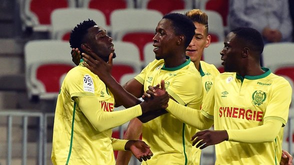 Prancūzijos futbolo čempionate „Nantes“ klubas iškovojo pergalę Nicoje
