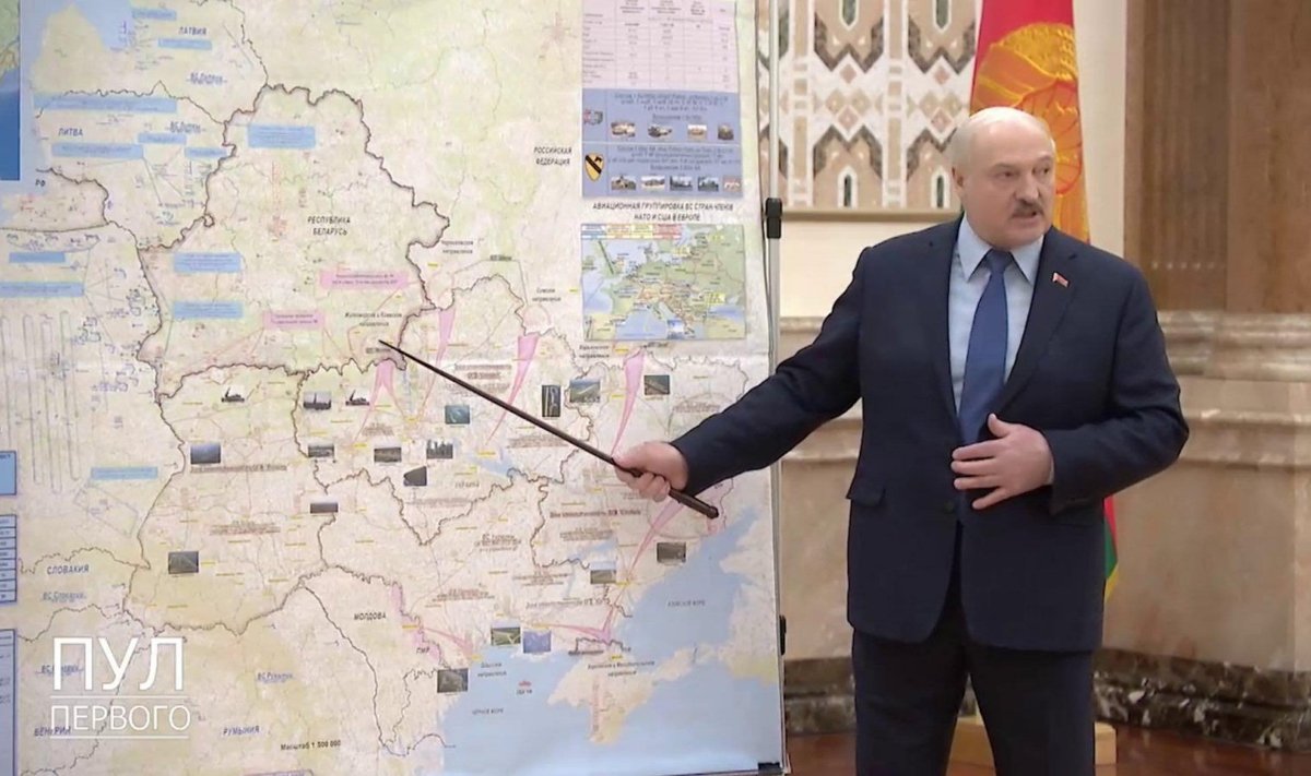 Lukašenka ir žemėlapis