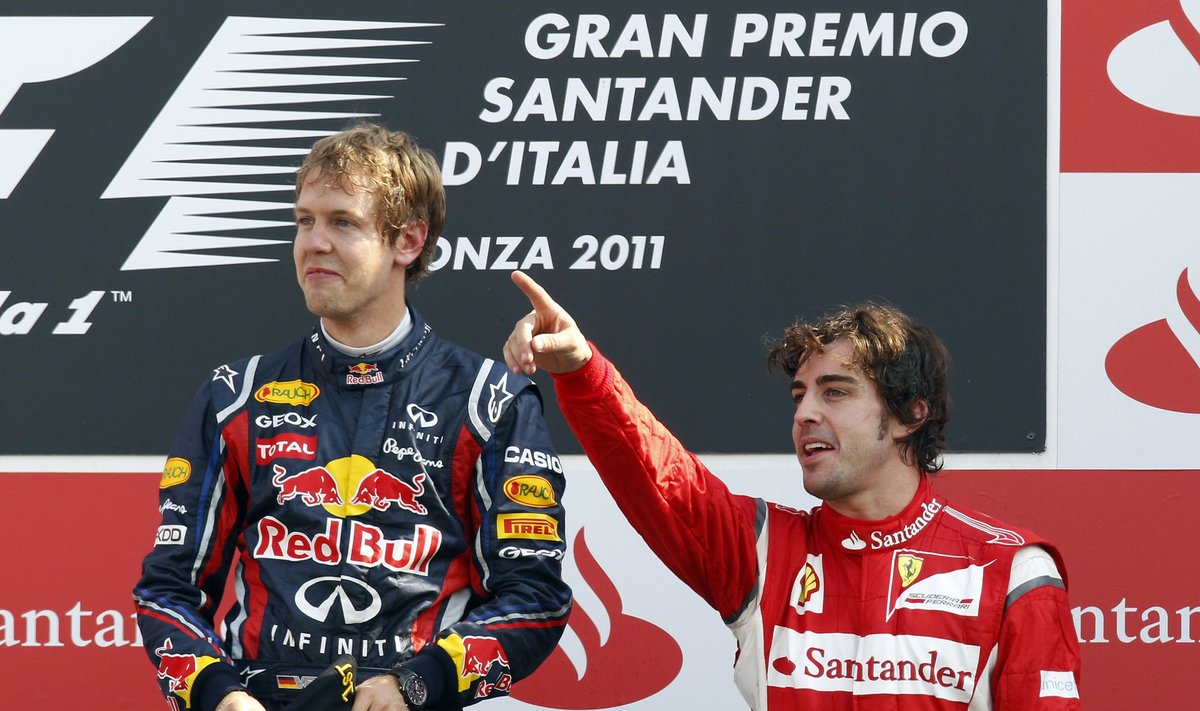 Sebastianas Vettelis ir Fernando Alonso