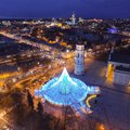 Kerintys vaizdai: Vilniaus eglutė iš paukščio skrydžio