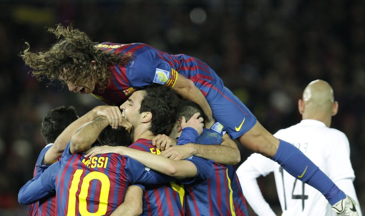 "Barcelona" futbolininkai džiaugiasi pergale