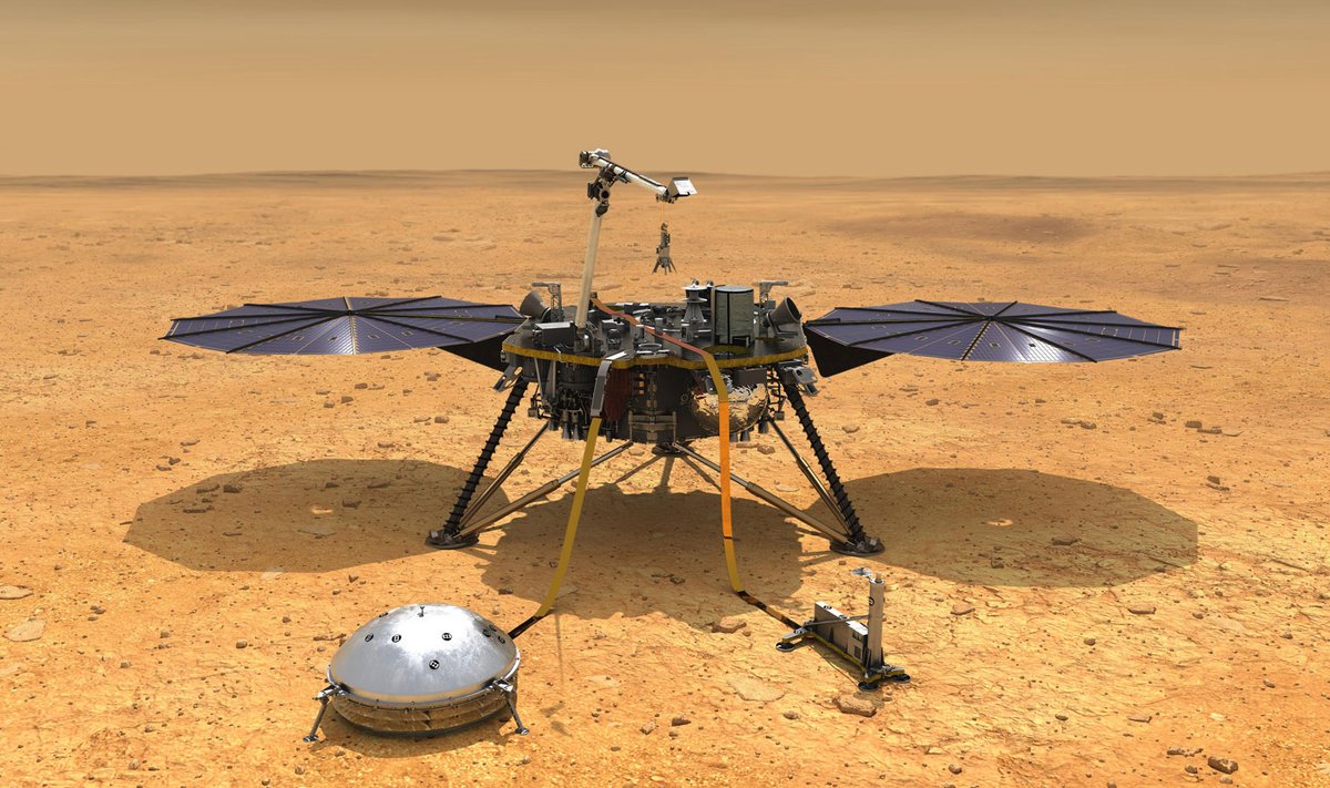 Marsaeigis InSight tyrinėja Marsą. NASA/ESA/Shutterstock nuotr.