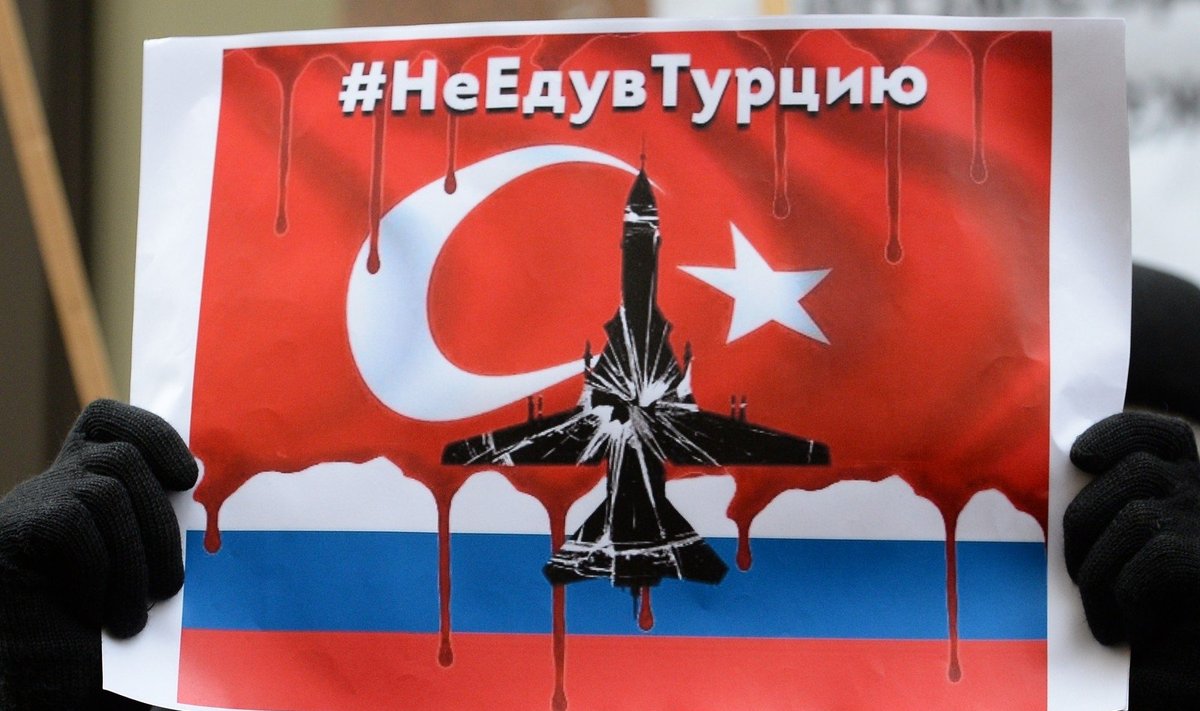 Protesto akcija po numušto Rusijos lėktuvo