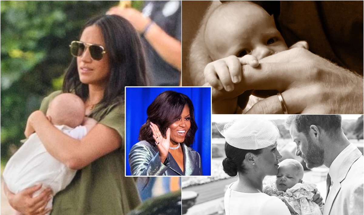 Meghan Markle su šeima ir Michelle Obama