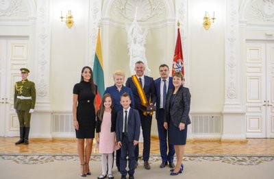 Dalia Grybauskaitė, Šarūnas Jasikevičius su šeima