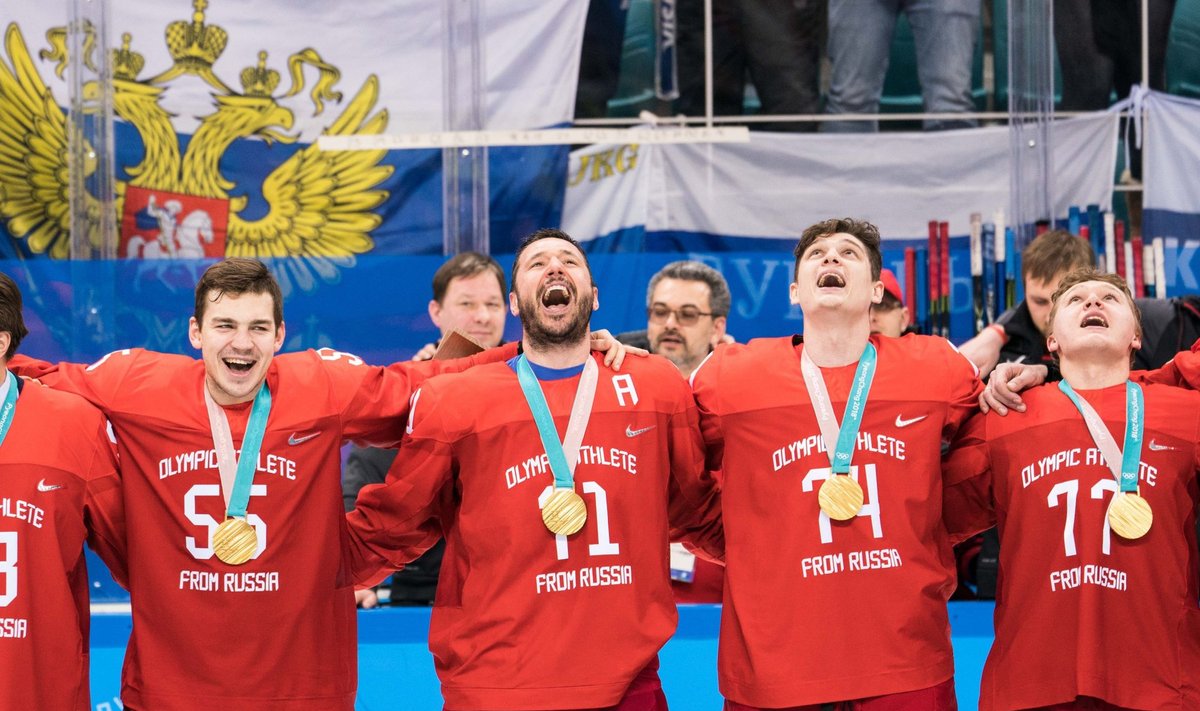 Olimpiniai atletai iš Rusijos laimėjo ledo ritulio aukso medalius