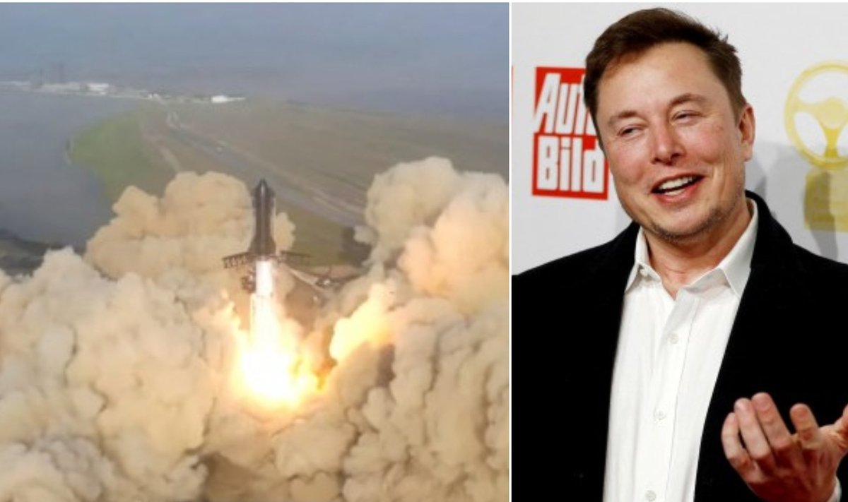 „SpaceX“ raketų komplekso „Starship“ paleidimas / Elonas Muskas