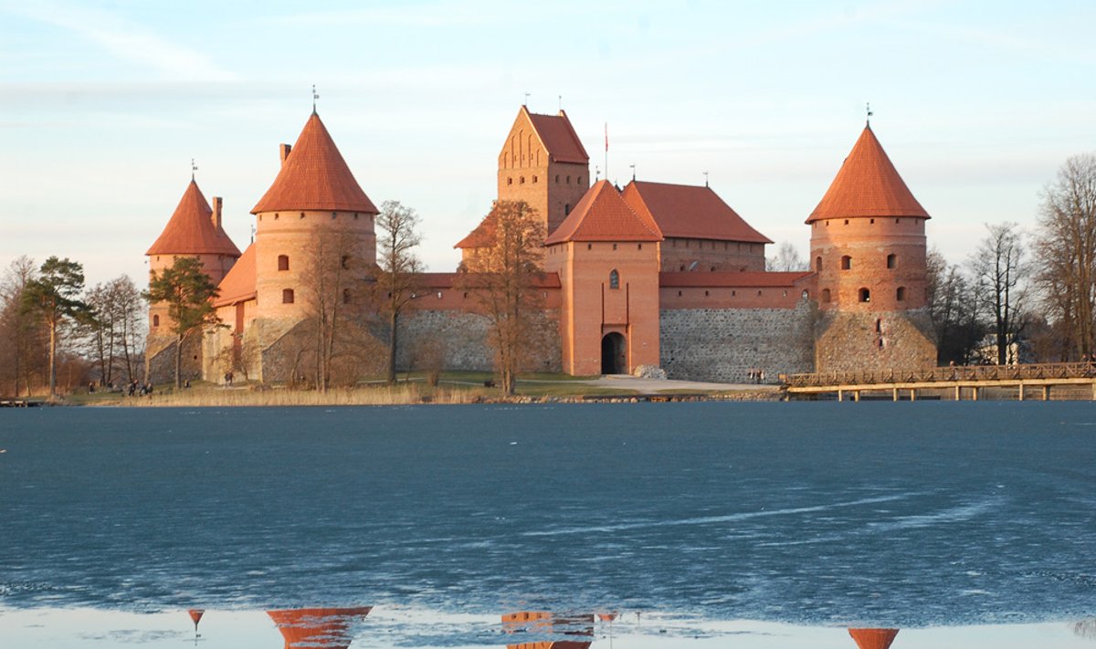 Trakai castle in winter