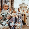 Elena ir Tadas Bruzguliai Vilniaus Katedroje pakrikštijo dvynes Liuciją ir Elžbietą