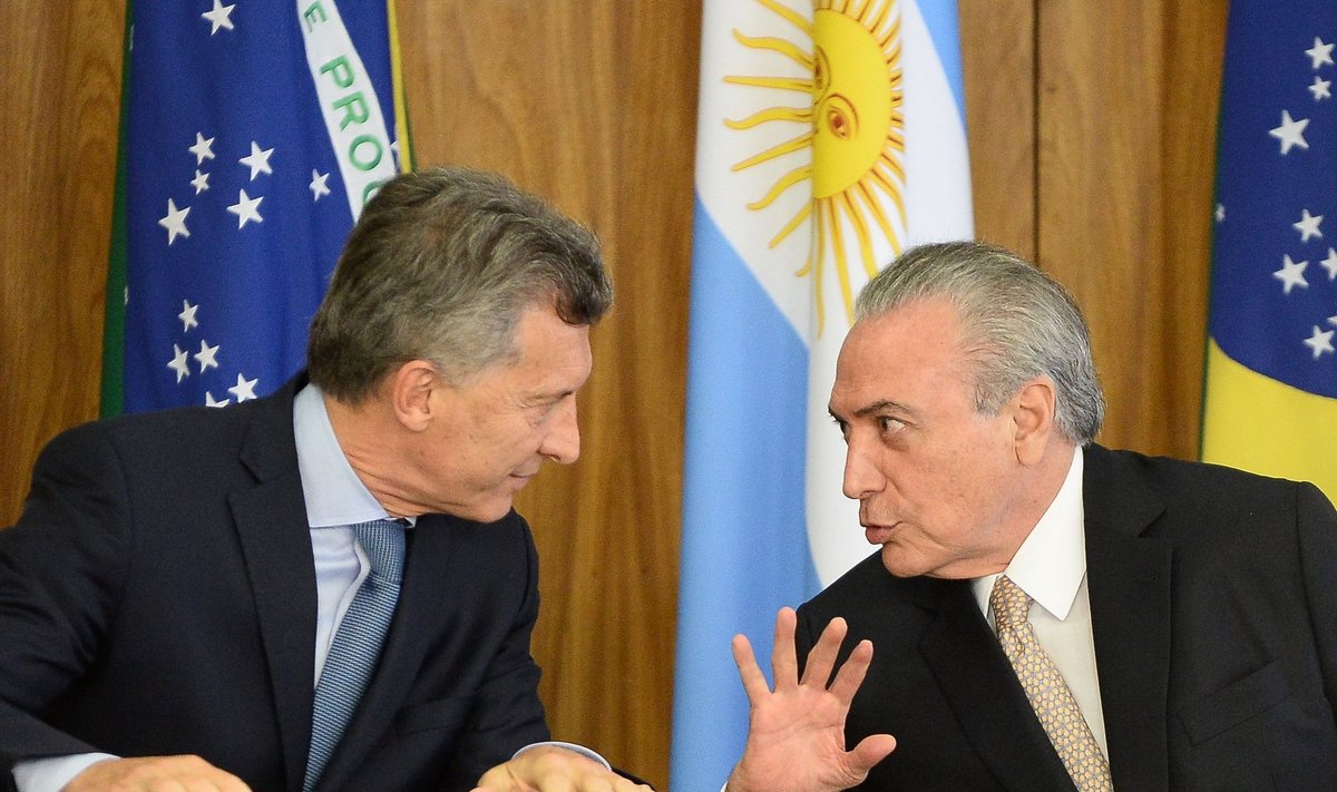 Mauricio Macri ir Michelis Temeras