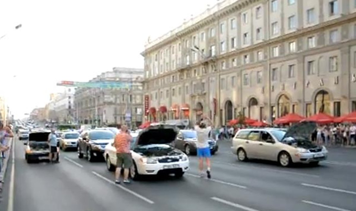 Vairuotojų protestas Minske