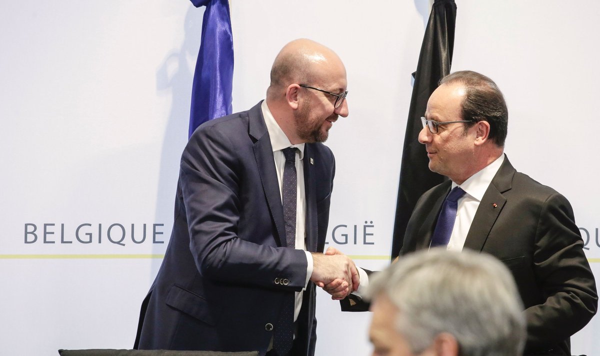 Belgijos premjero ir Prancūzijos prezidento spaudos konferencija