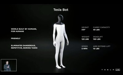 Tesla Bot. Tesla/Youtube