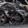 Klaipėdos rajone sudegintas automobilis „Mercedes-Benz“