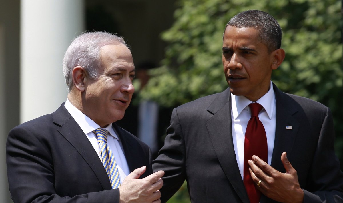  Benjaminas Netanyahu ir Barackas Obama