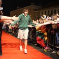 Crowd welcomes Lithuanian basketball team in Vilnius