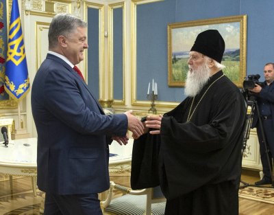 Petro Porošenka susitiko su Patriarchu Filaretu