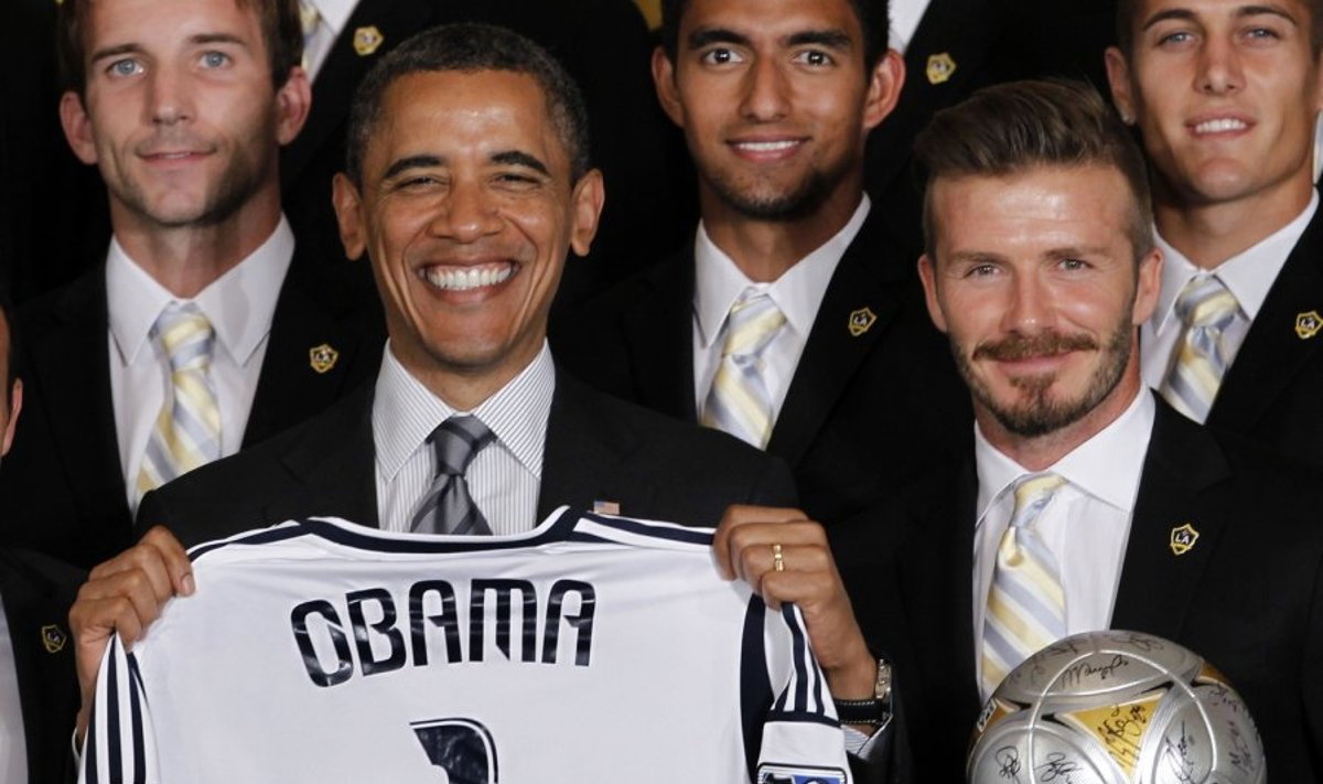 Barackas Obama ir Davidas Beckhamas