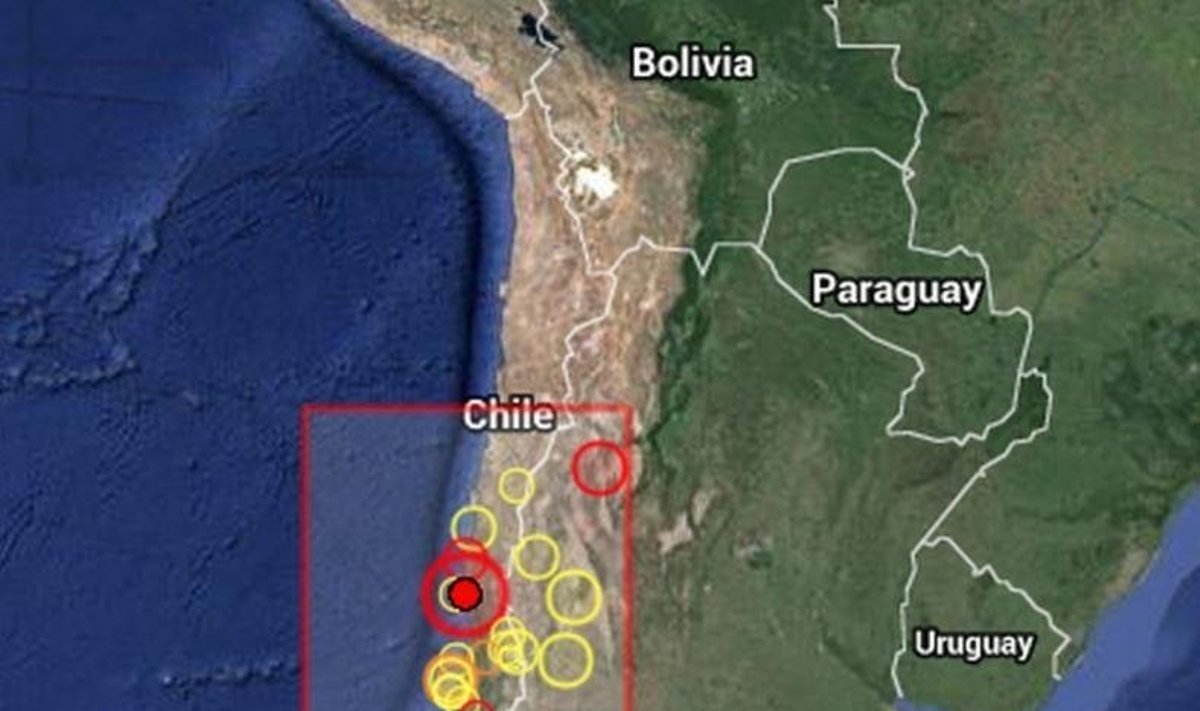 Žemės drebėjimas Čilėje